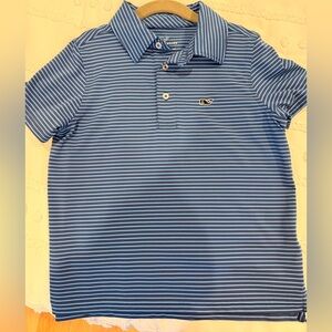 Vineyard Vines Boys Sankaty Blue Stripe Polo Shirt